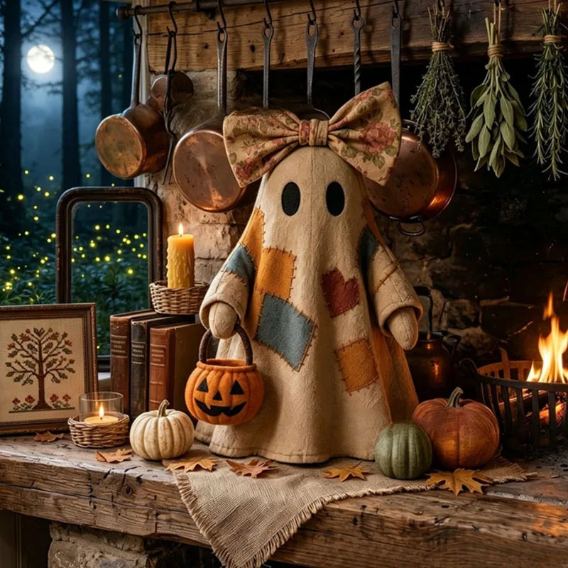 Halloween Patchwork Ghost Halloween Decor Patchwork Ghost Halloween Ornament Festival Gift Small Gifts