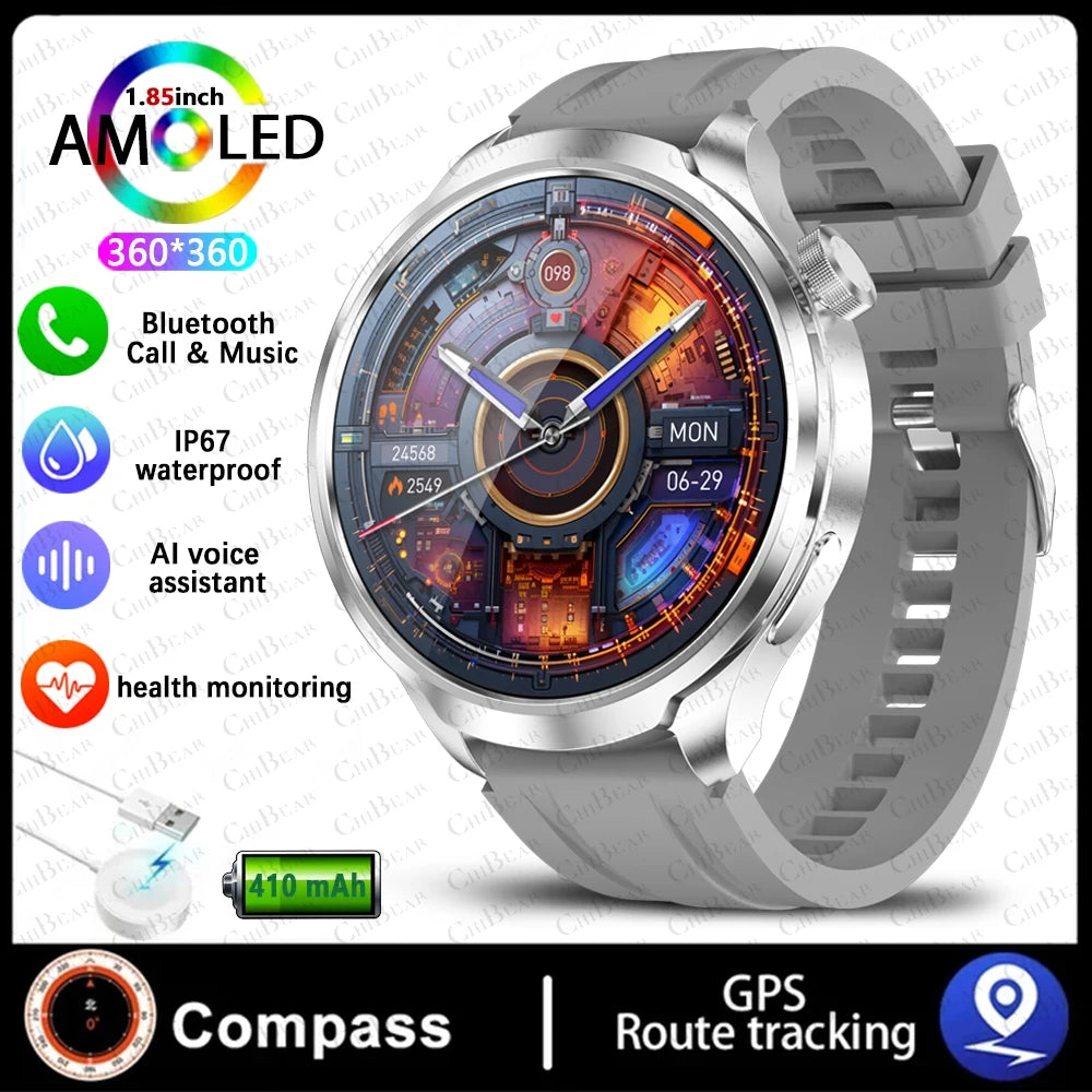 ALM TrekPro Smart Watch – 1.85” AMOLED Outdoor & Fitness Watch
