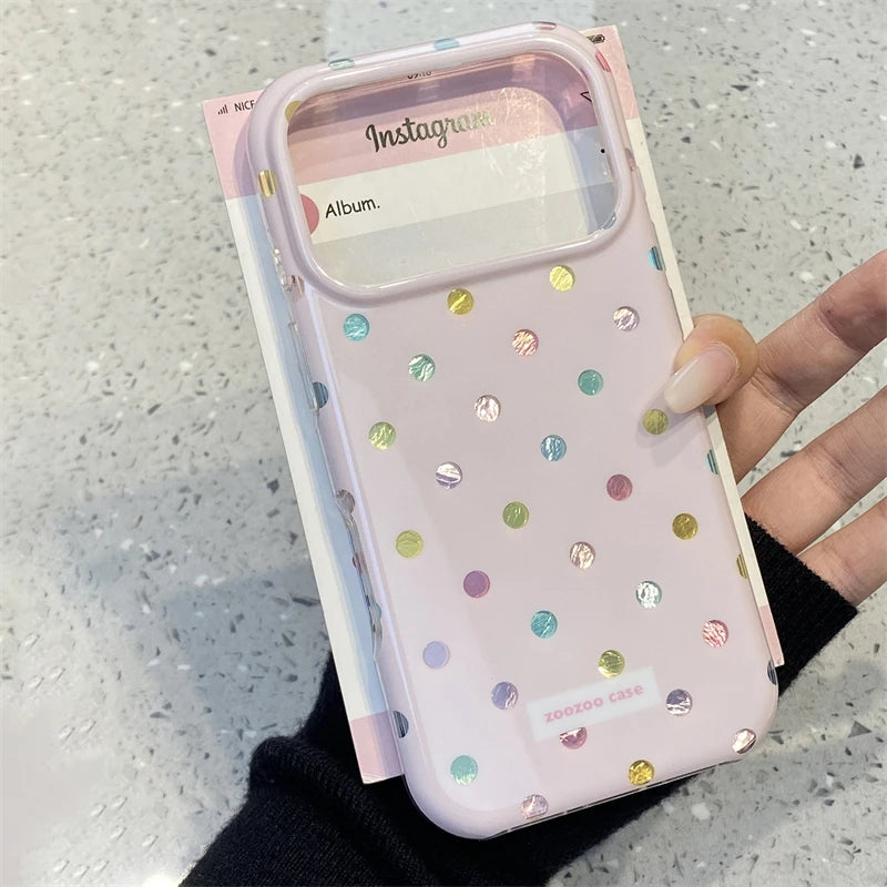 Korean Colourful Dot Phone Case for iPhone