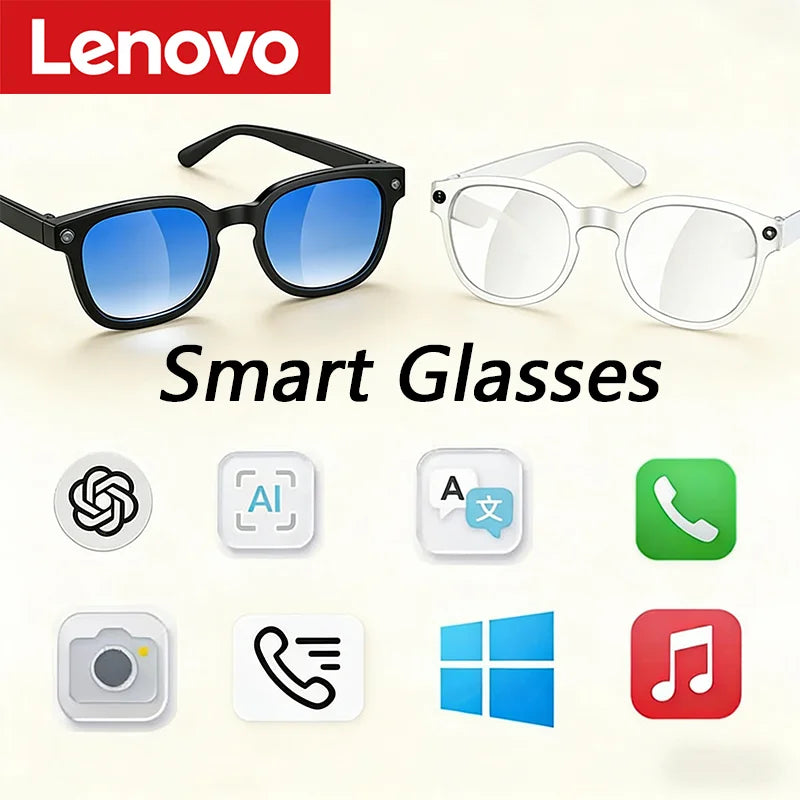 Lenovo F06 AI Smart Glasses – 4K Camera, AI Translation & Bluetooth