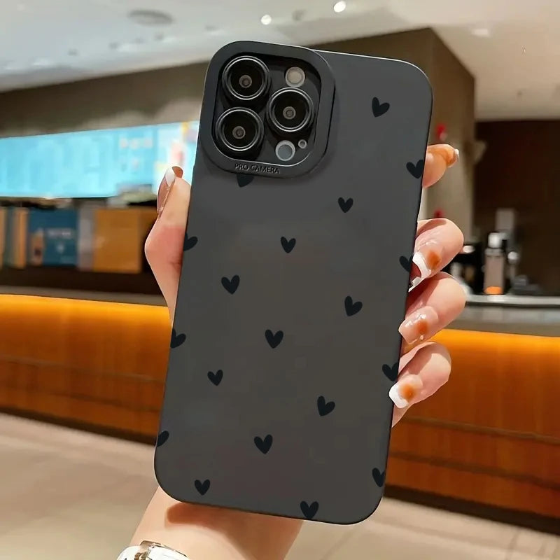 Love Heart Phone Case for iPhone – Shockproof Soft Cover