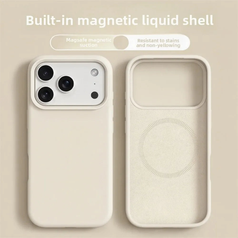 Magnetic Liquid Silicone Phone Case for iPhone 16 & 17 Series