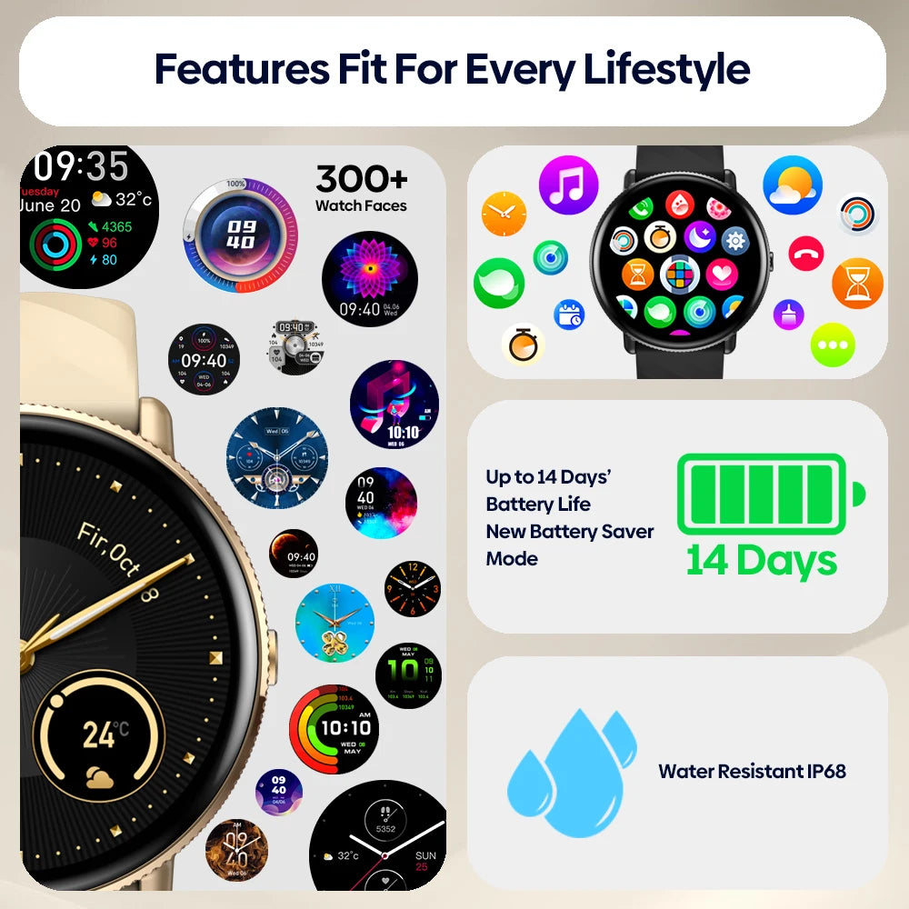 Zeblaze GTR 3 Pro AMOLED Bluetooth Calling Smartwatch