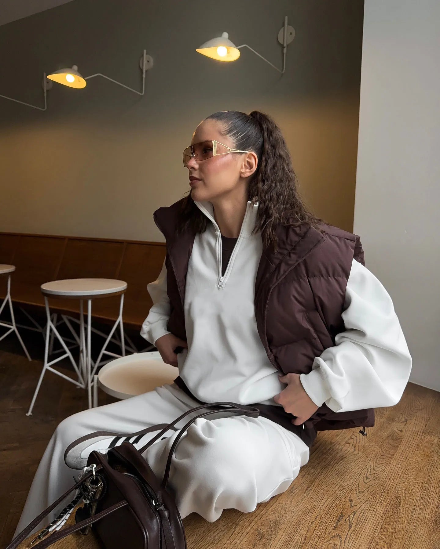 SITMCF Women’s Oversized Zip Sweatshirt & Joggers Set