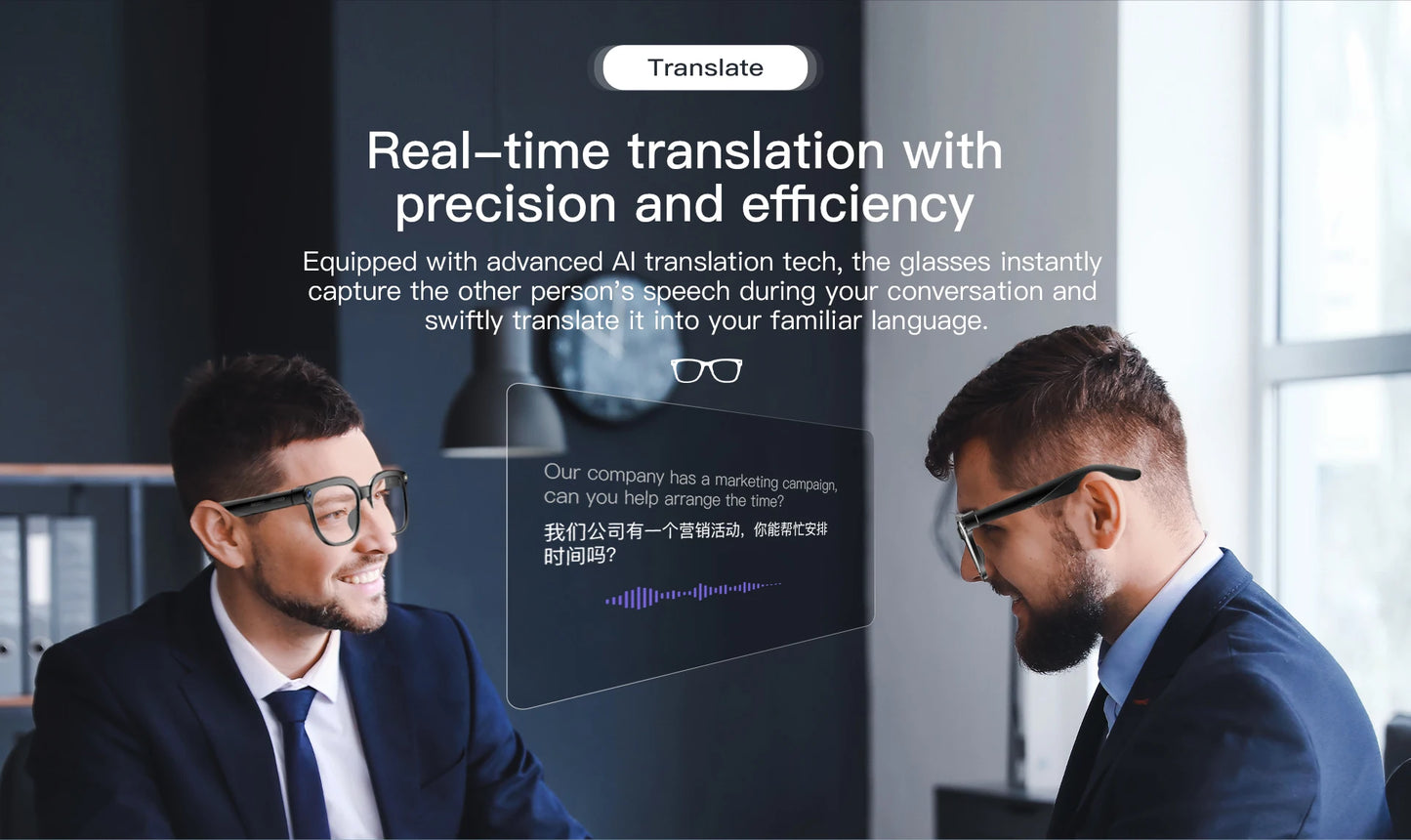 GUHUAVMI M02S AI Camera & Translation Smart Glasses