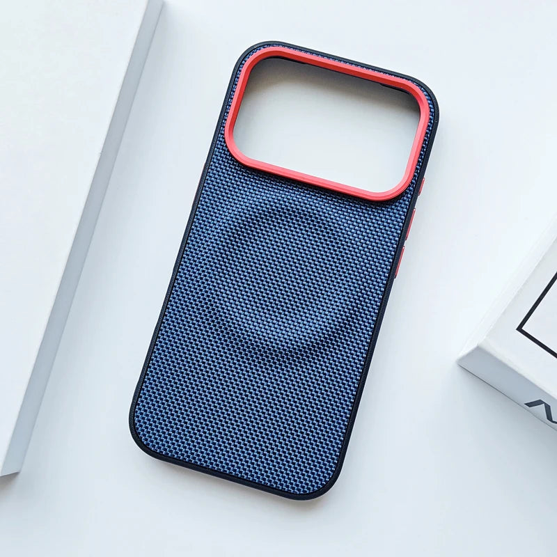 Luxury Magnetic Woven Leather iPhone 17 Case