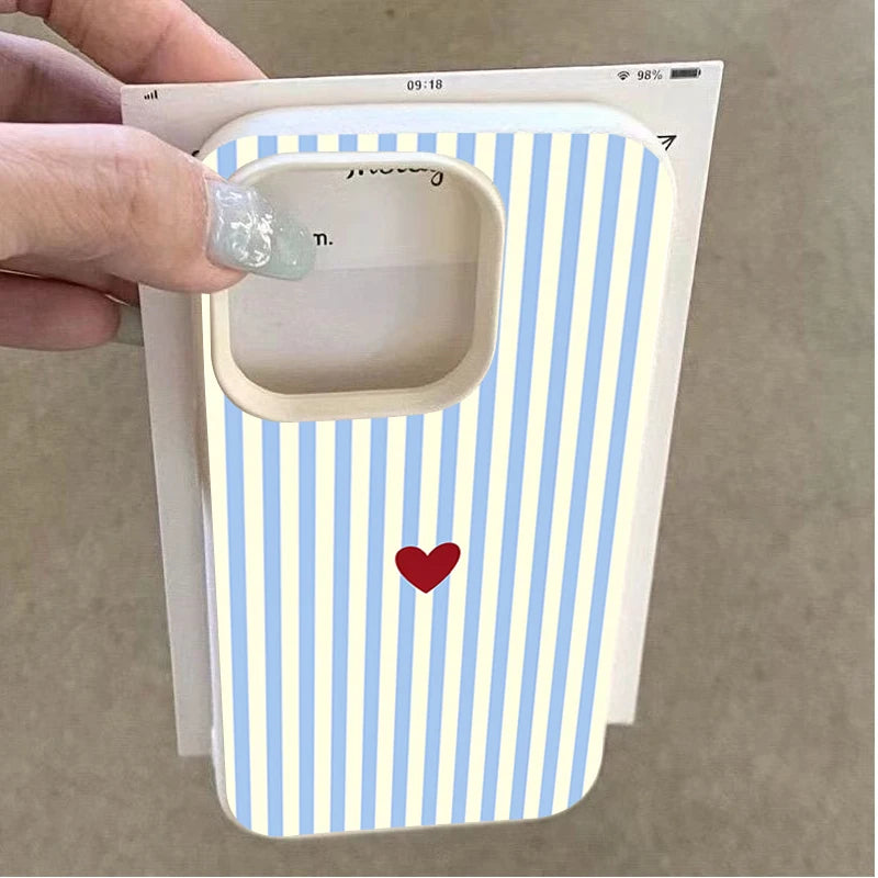 Cute Love Heart Phone Case for iPhone – Soft Protective Cover