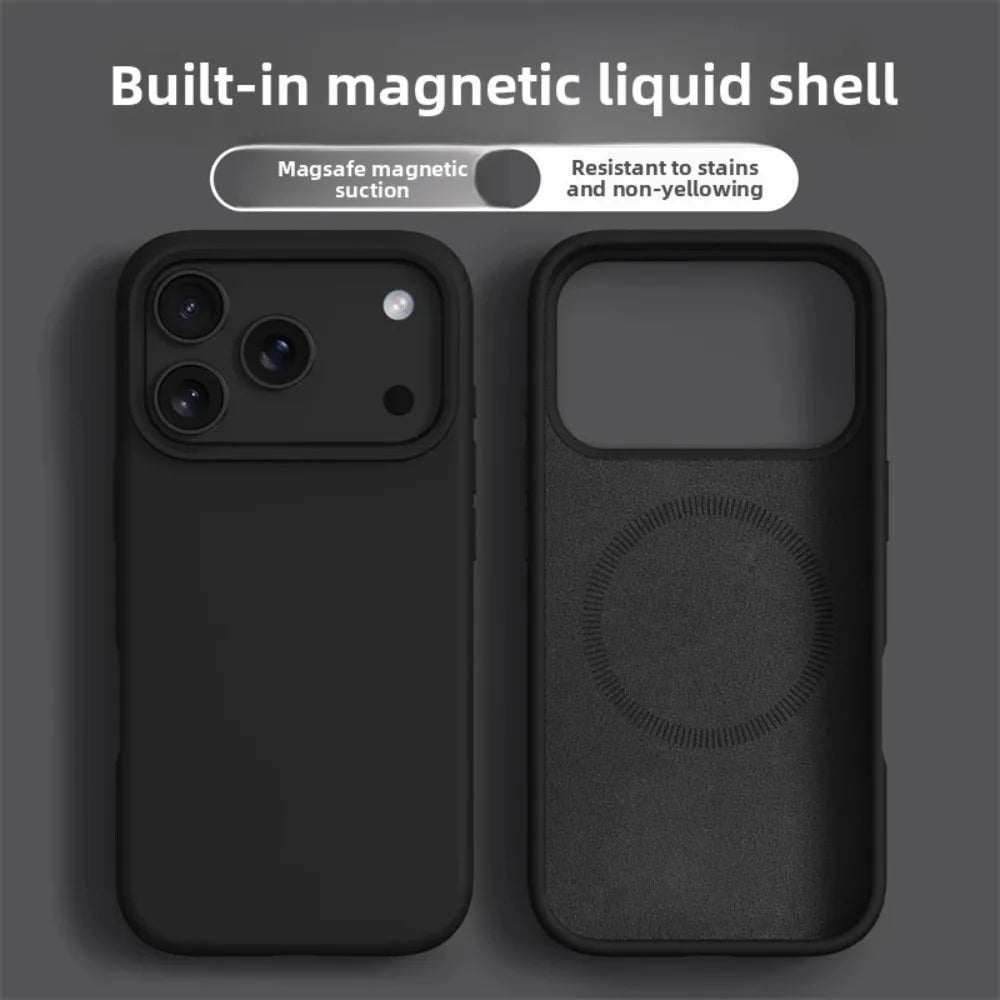 Magnetic Liquid Silicone Phone Case for iPhone 16 & 17 Series