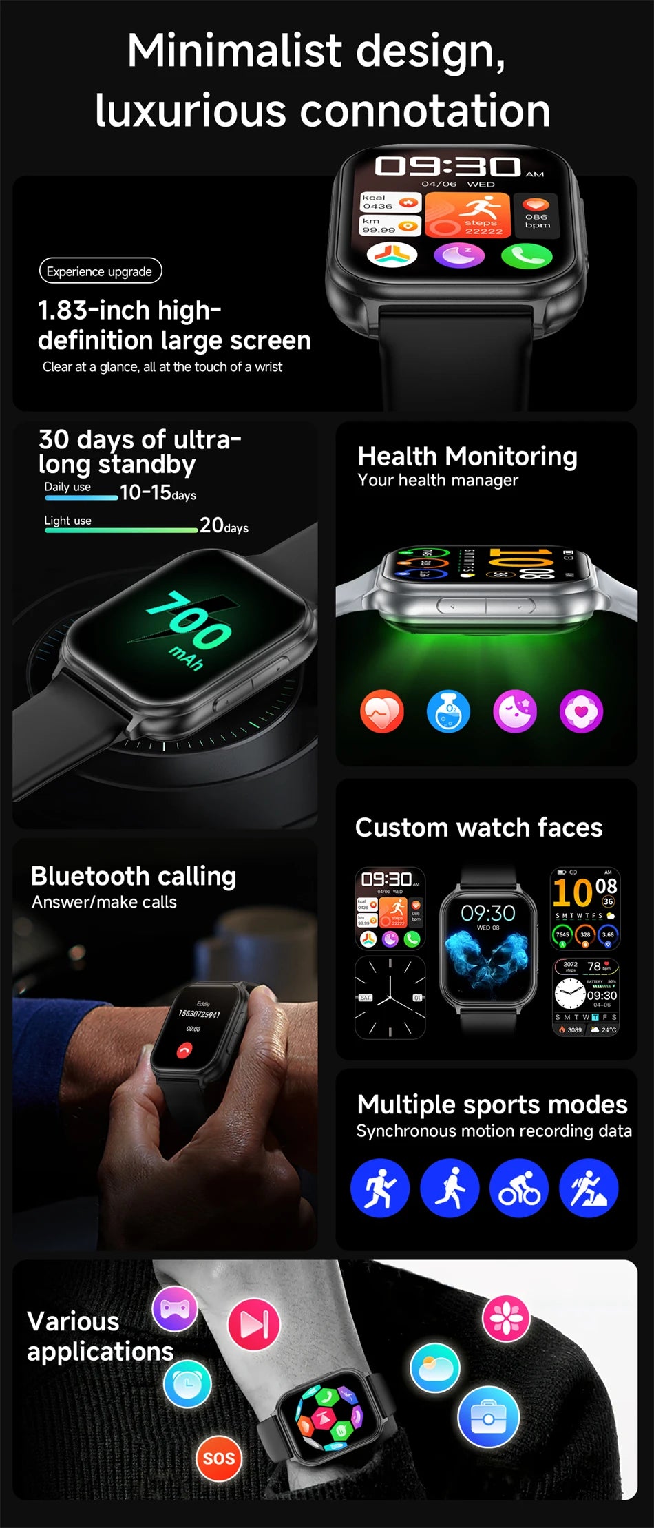 BOXUXING Women’s Bluetooth Calling Fitness Smartwatch