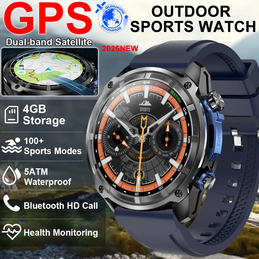 ALM Explorer Pro GPS Smartwatch – Offline Maps, 4GB Storage & 50M Waterproof
