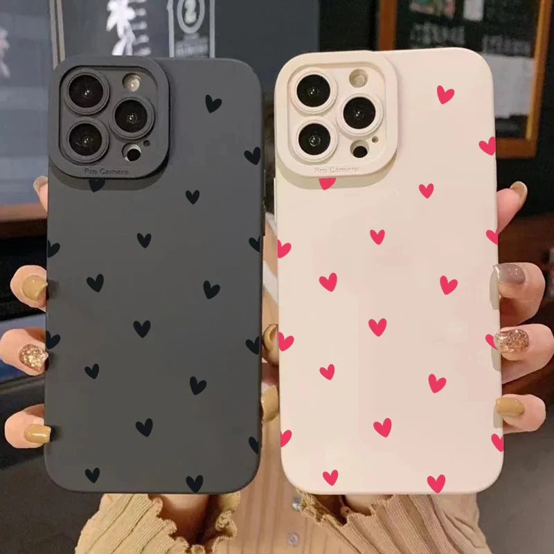 Love Heart Phone Case for iPhone – Shockproof Soft Cover