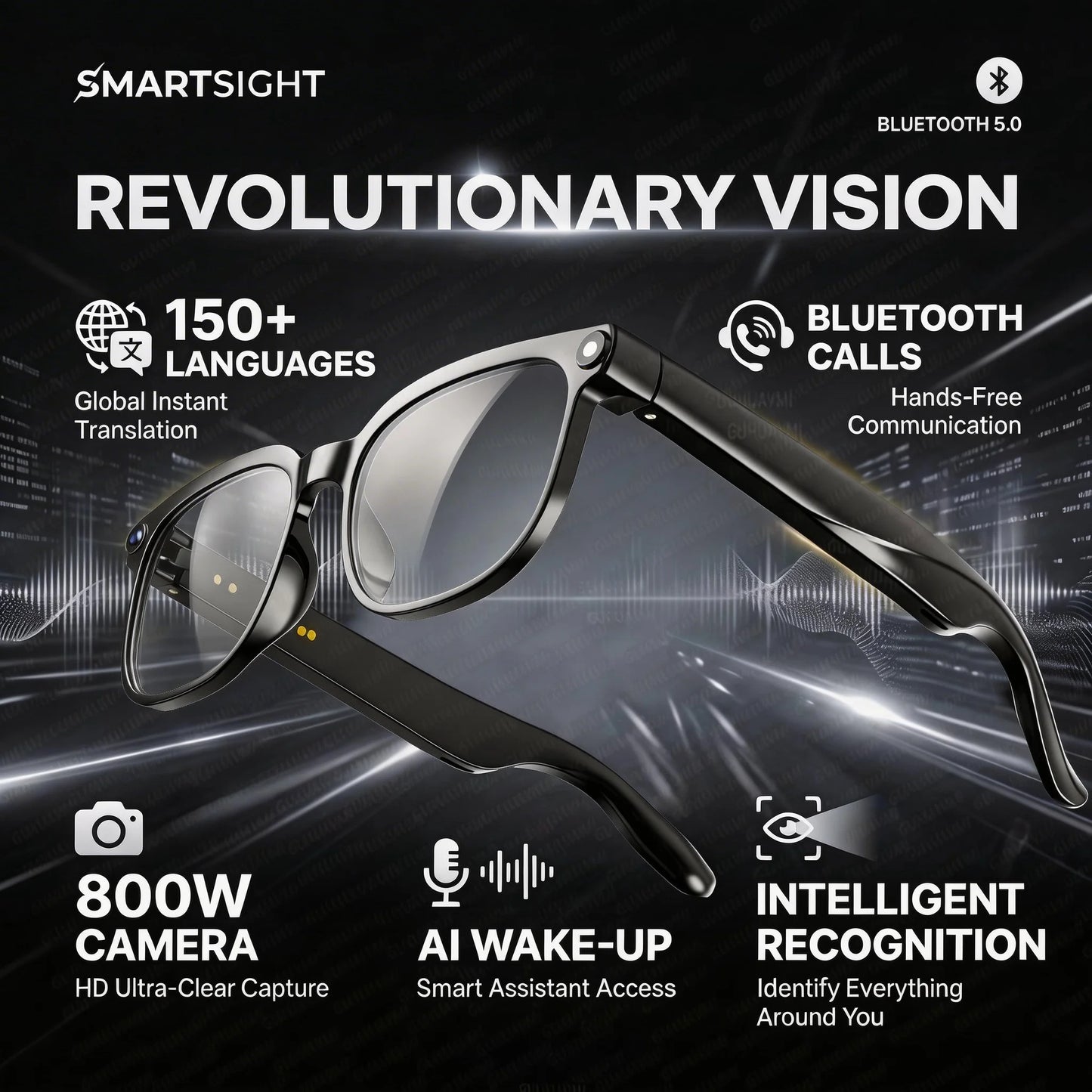 GUHUAVMI M02S AI Camera & Translation Smart Glasses