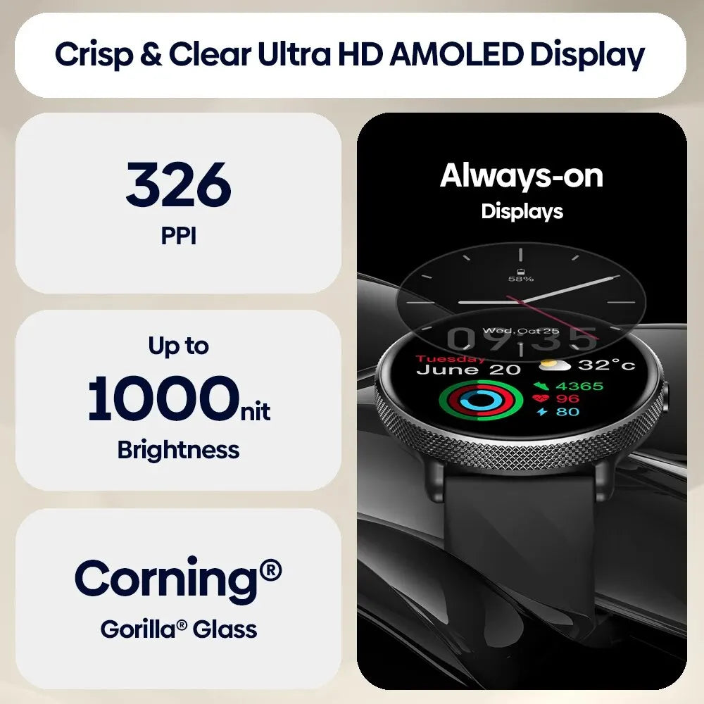 Zeblaze GTR 3 Pro AMOLED Bluetooth Calling Smartwatch