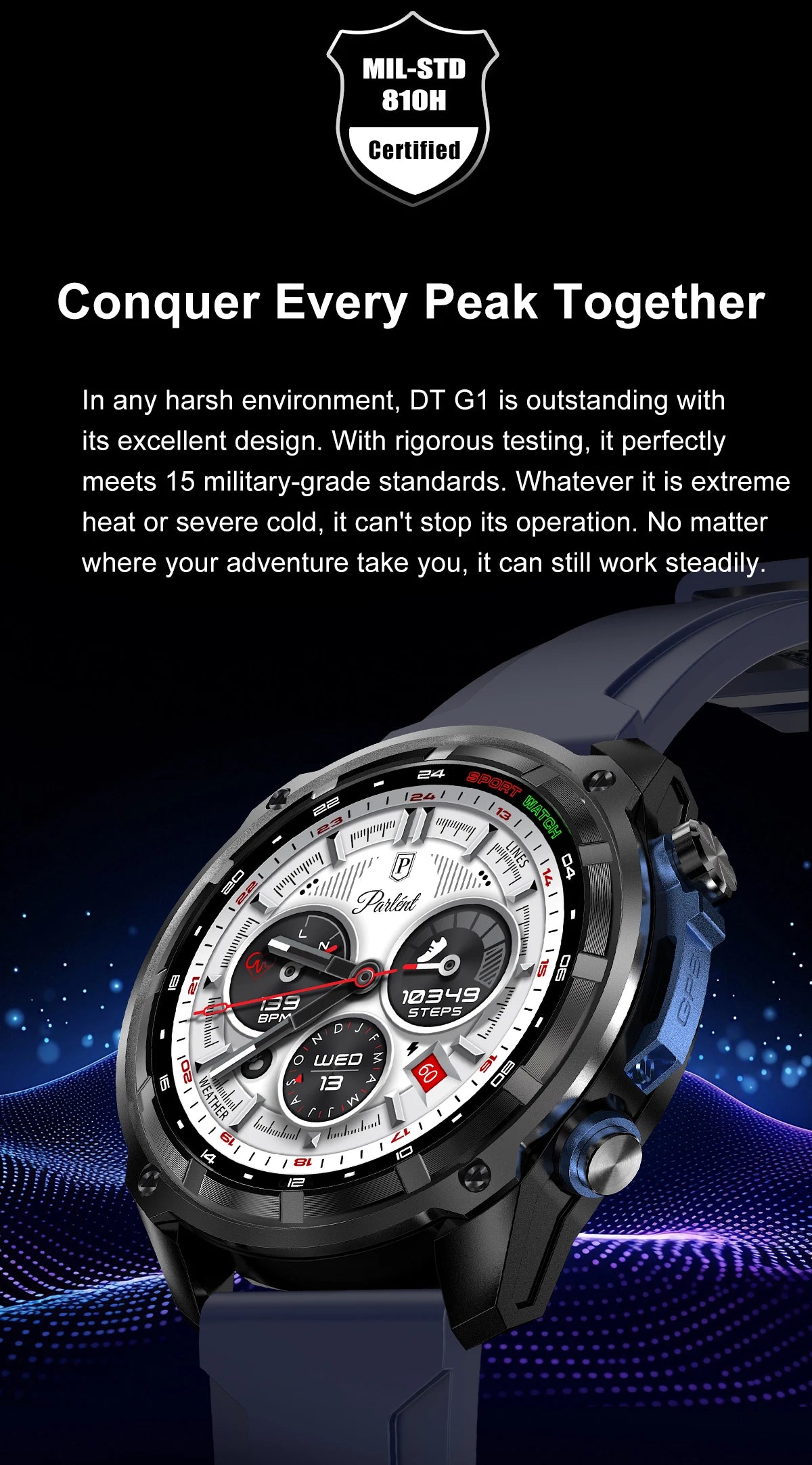 ALM Explorer Pro GPS Smartwatch – Offline Maps, 4GB Storage & 50M Waterproof
