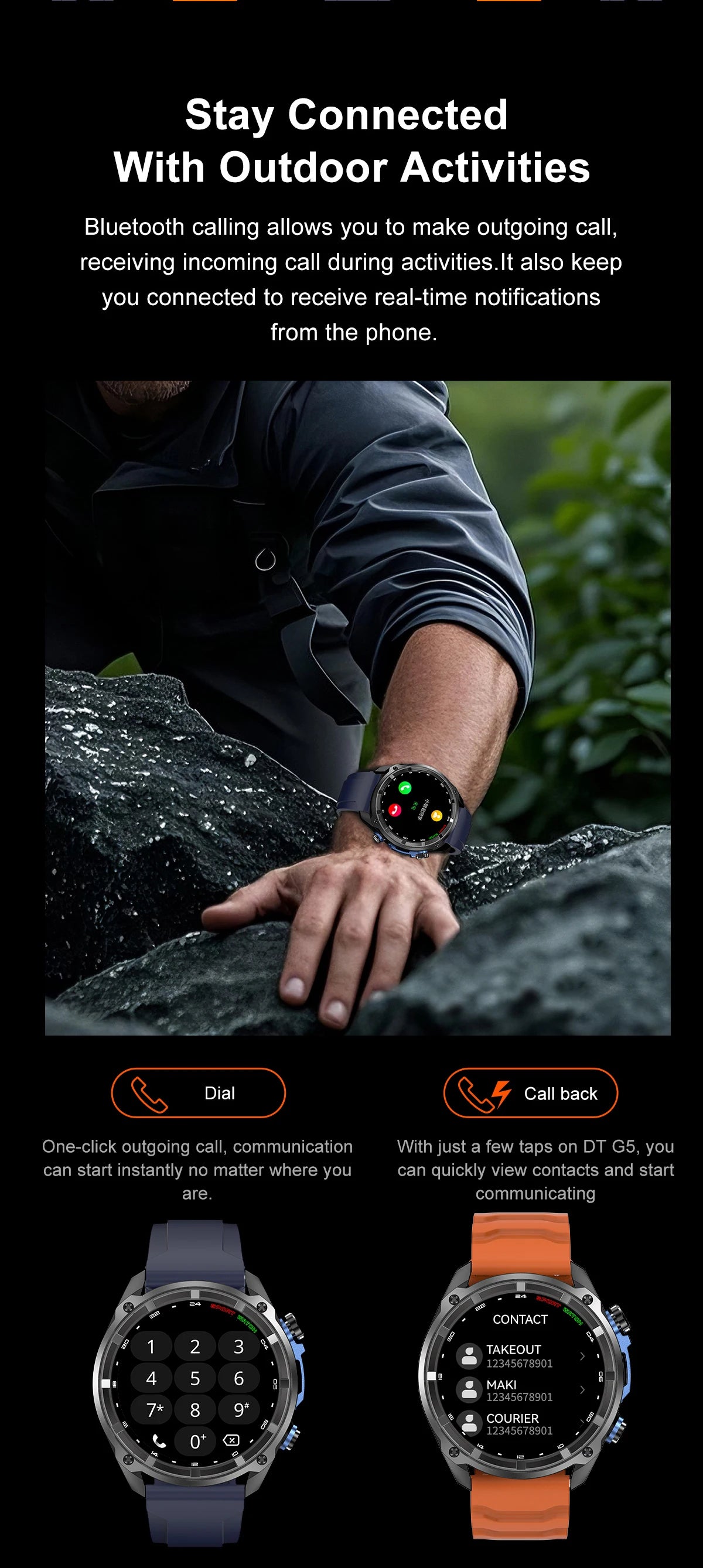 ALM Explorer Pro GPS Smartwatch – Offline Maps, 4GB Storage & 50M Waterproof