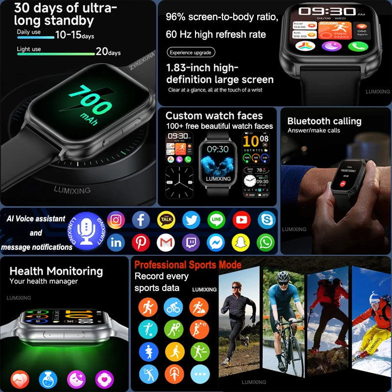 BOXUXING Women’s Bluetooth Calling Fitness Smartwatch