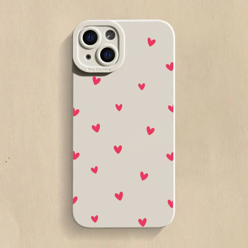 Love Heart Phone Case for iPhone – Shockproof Soft Cover