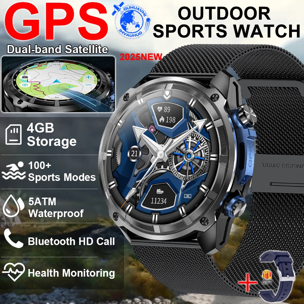 ALM Explorer Pro GPS Smartwatch – Offline Maps, 4GB Storage & 50M Waterproof