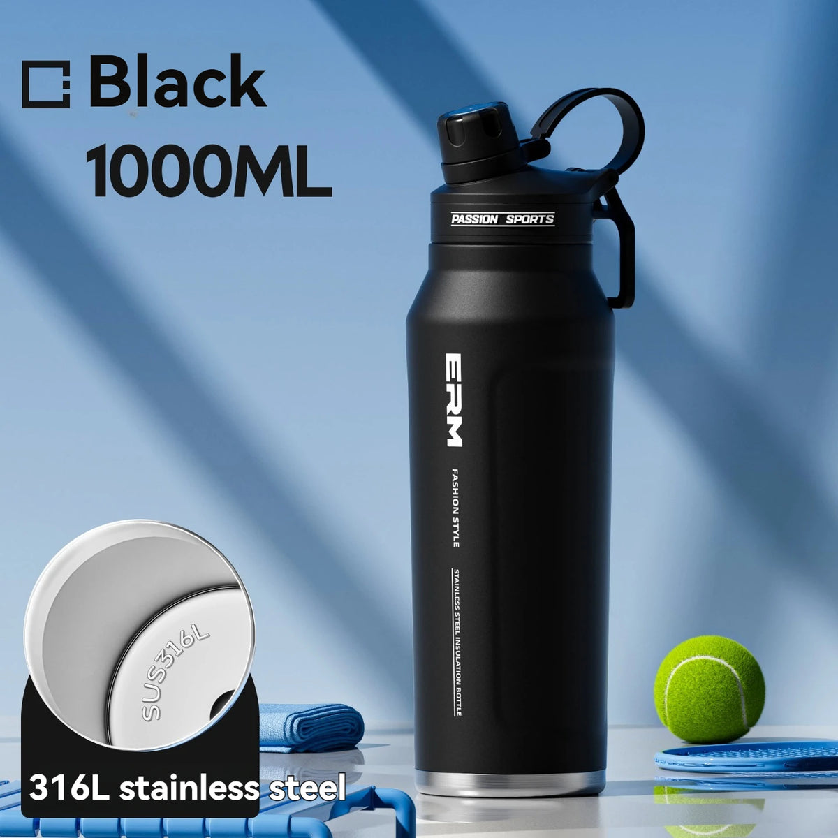 Stainless Steel Insulated Straw Water Bottle
