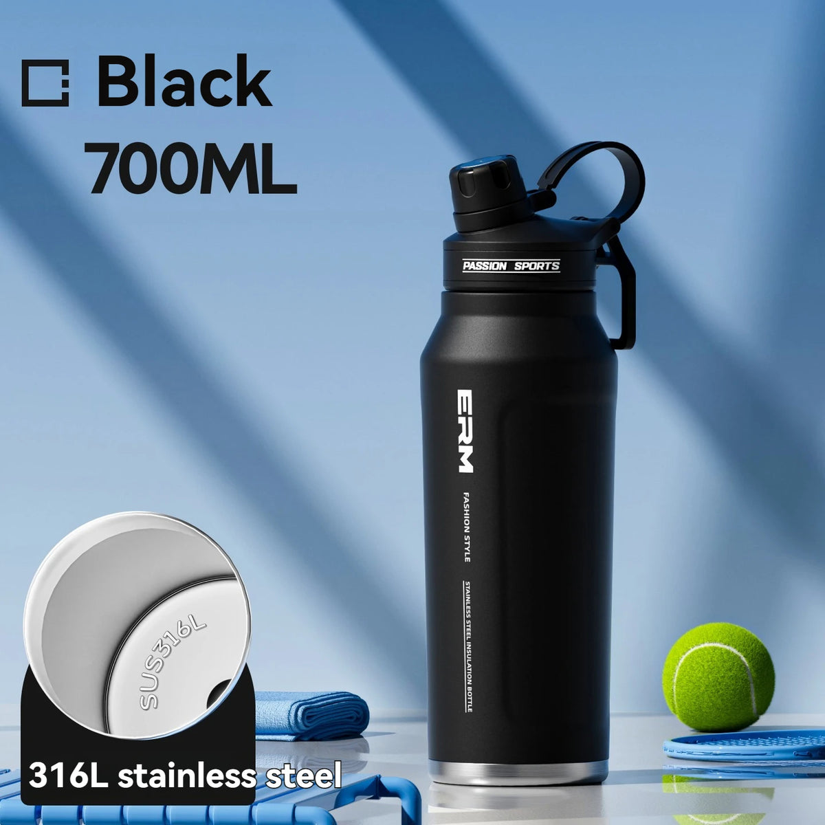 Stainless Steel Insulated Straw Water Bottle