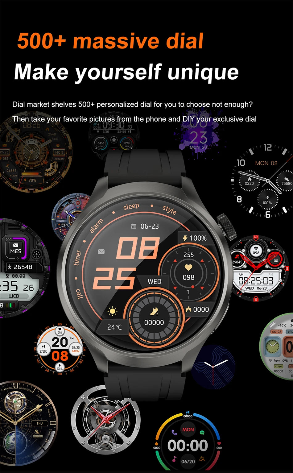 ALM TrekPro Smart Watch – 1.85” AMOLED Outdoor & Fitness Watch