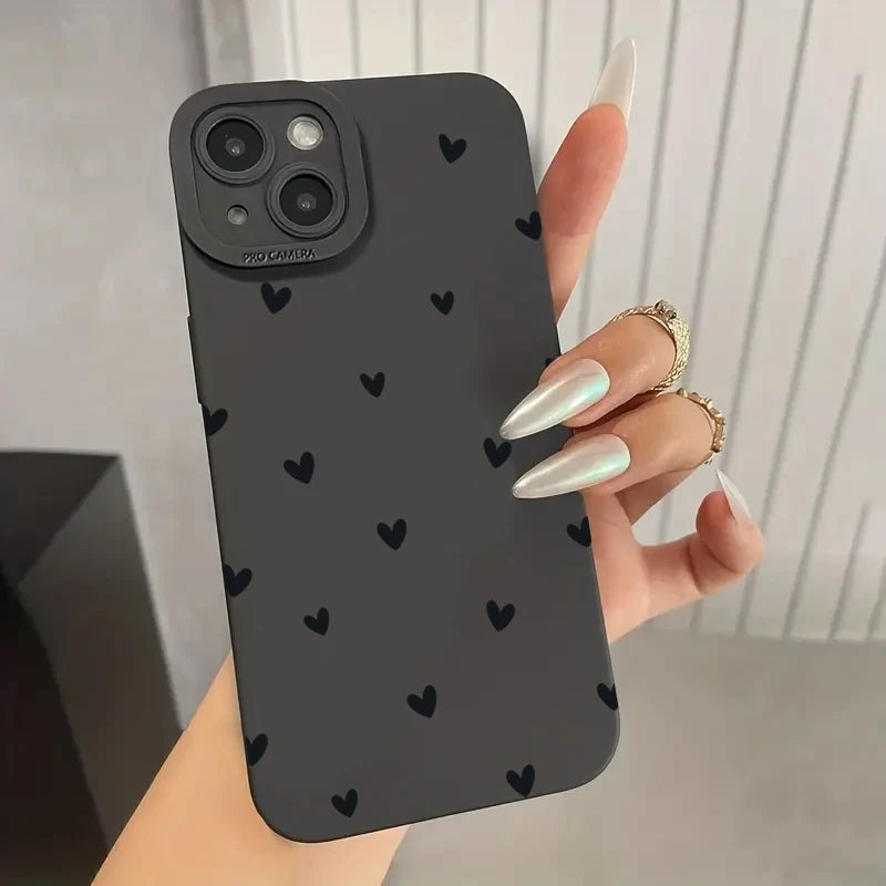 Love Heart Phone Case for iPhone – Shockproof Soft Cover