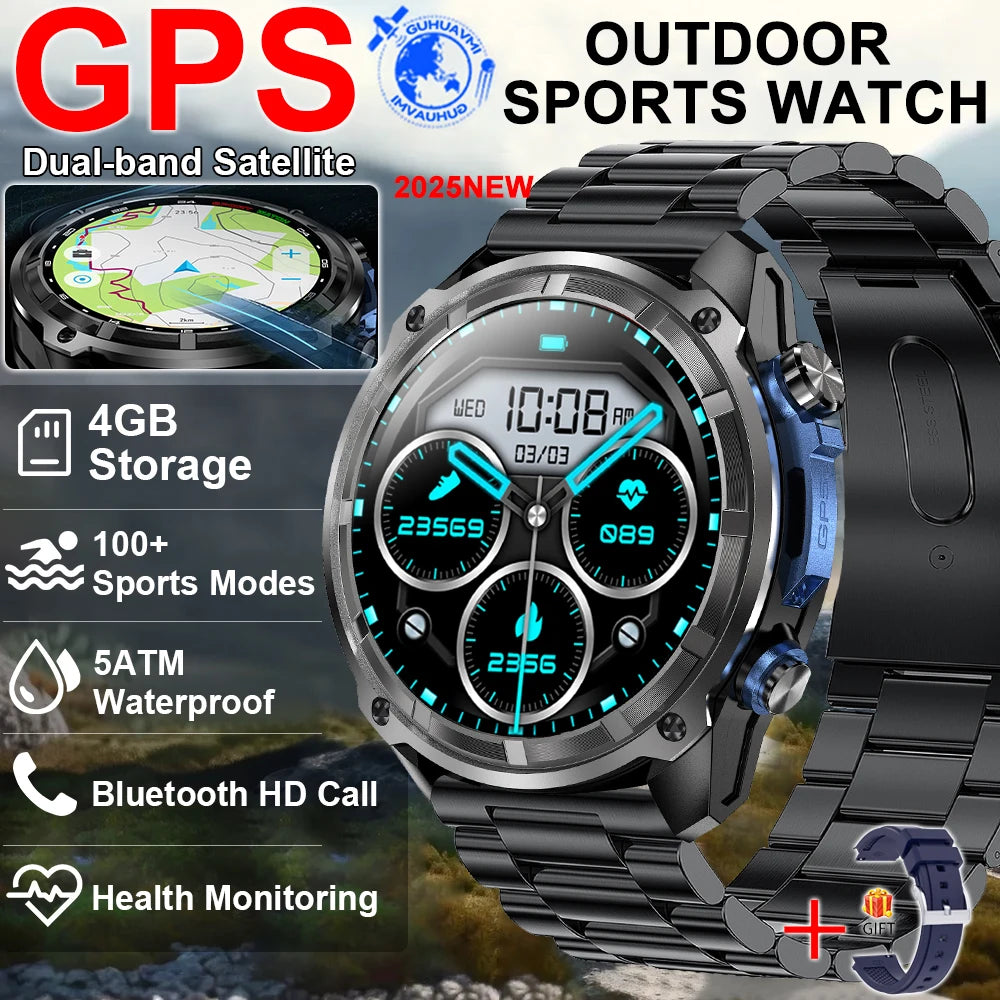 ALM Explorer Pro GPS Smartwatch – Offline Maps, 4GB Storage & 50M Waterproof