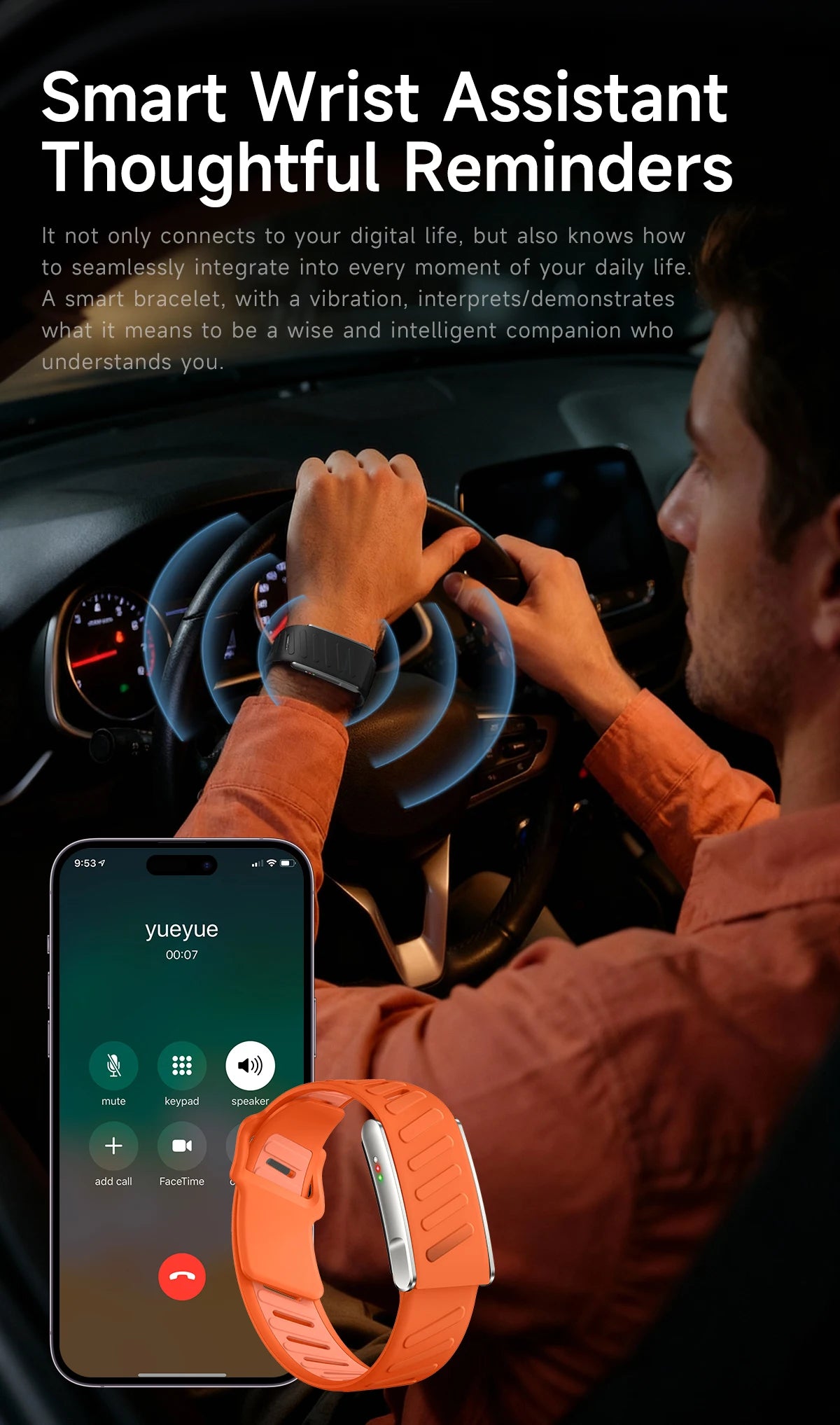 VWAR Loop Life Screenless Fitness & Health Tracker