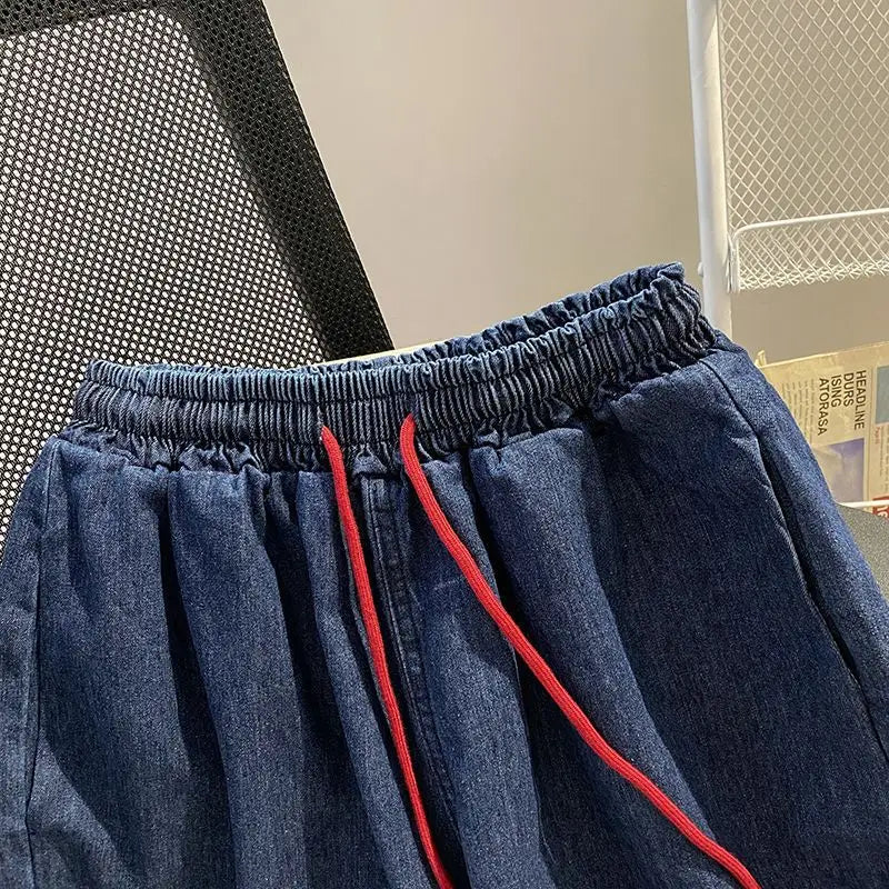 Women’s Denim-Effect Shirt & Shorts Set