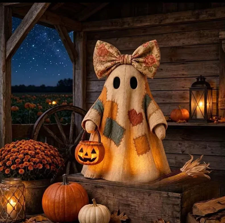 Halloween Patchwork Ghost Halloween Decor Patchwork Ghost Halloween Ornament Festival Gift Small Gifts
