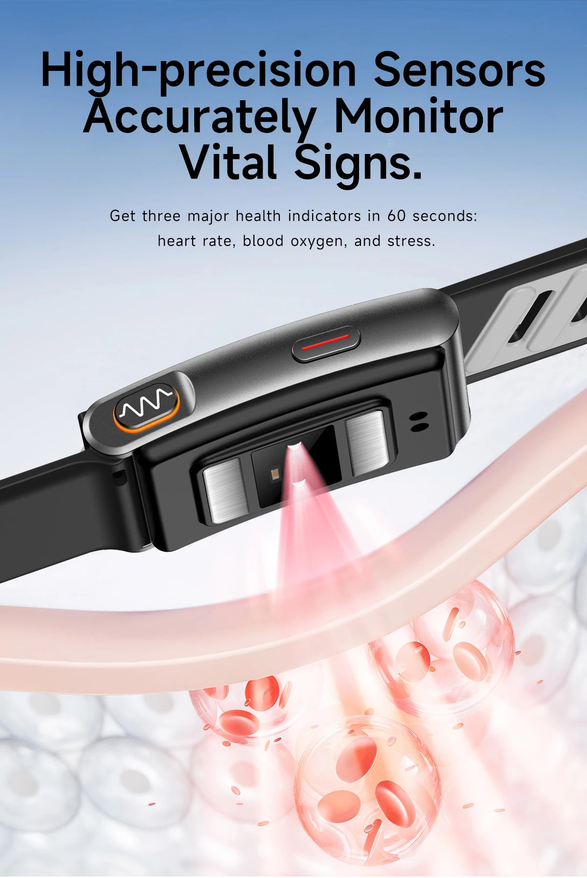 GUHUAVMI KR96 Pro Screenless Health & Fitness Tracker