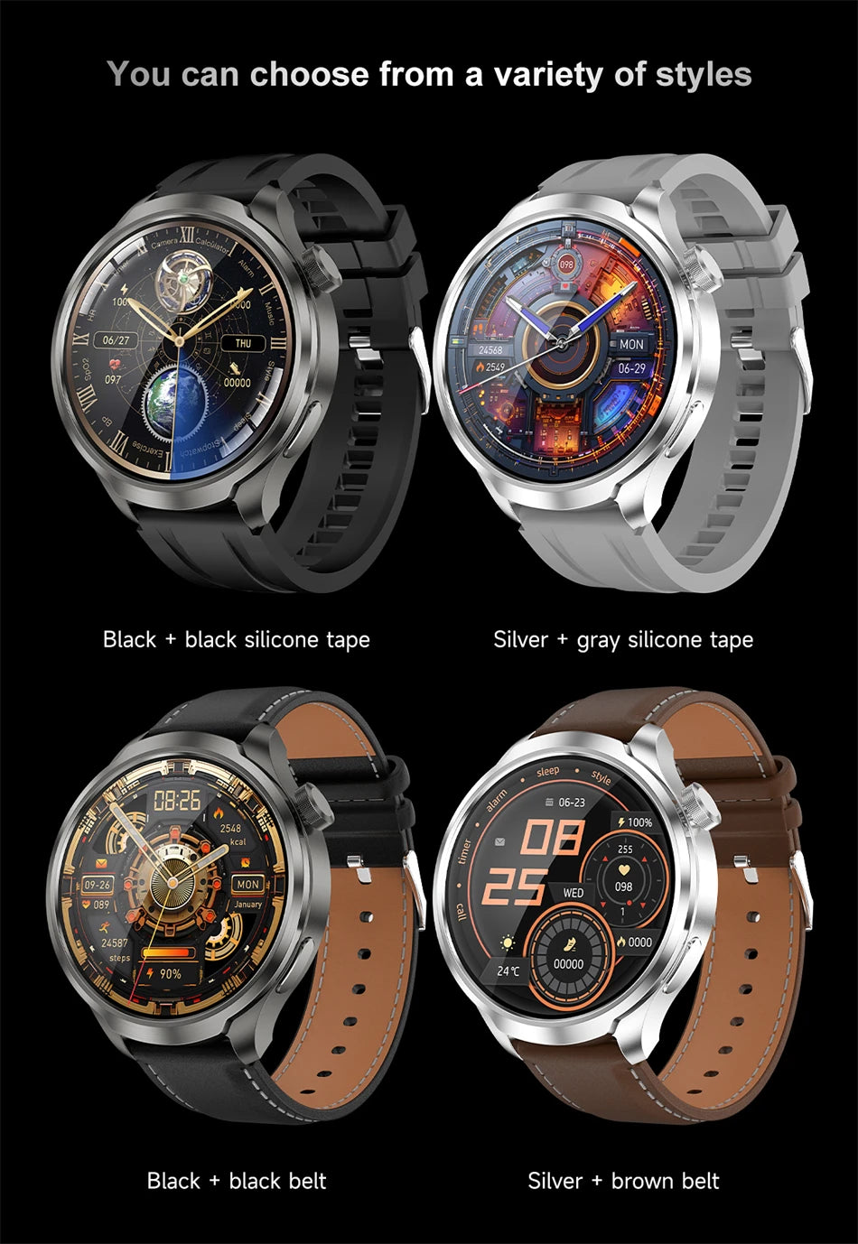 ALM TrekPro Smart Watch – 1.85” AMOLED Outdoor & Fitness Watch