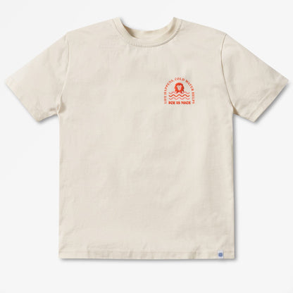 Women's Life Happens Cold Water Helps Off White T-Shirt