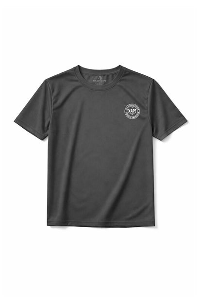 XAPE Classic Badge Logo X Tech Tee - Charcoal