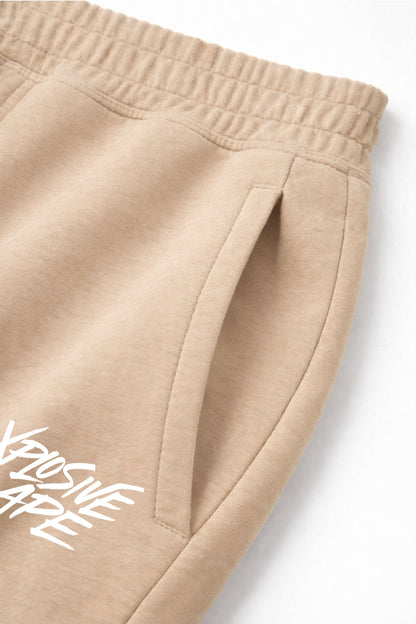 XAPE Classic Brush Script Joggers - Sand