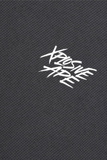 XAPE Classic Brush Script X Tech Tee - Charcoal