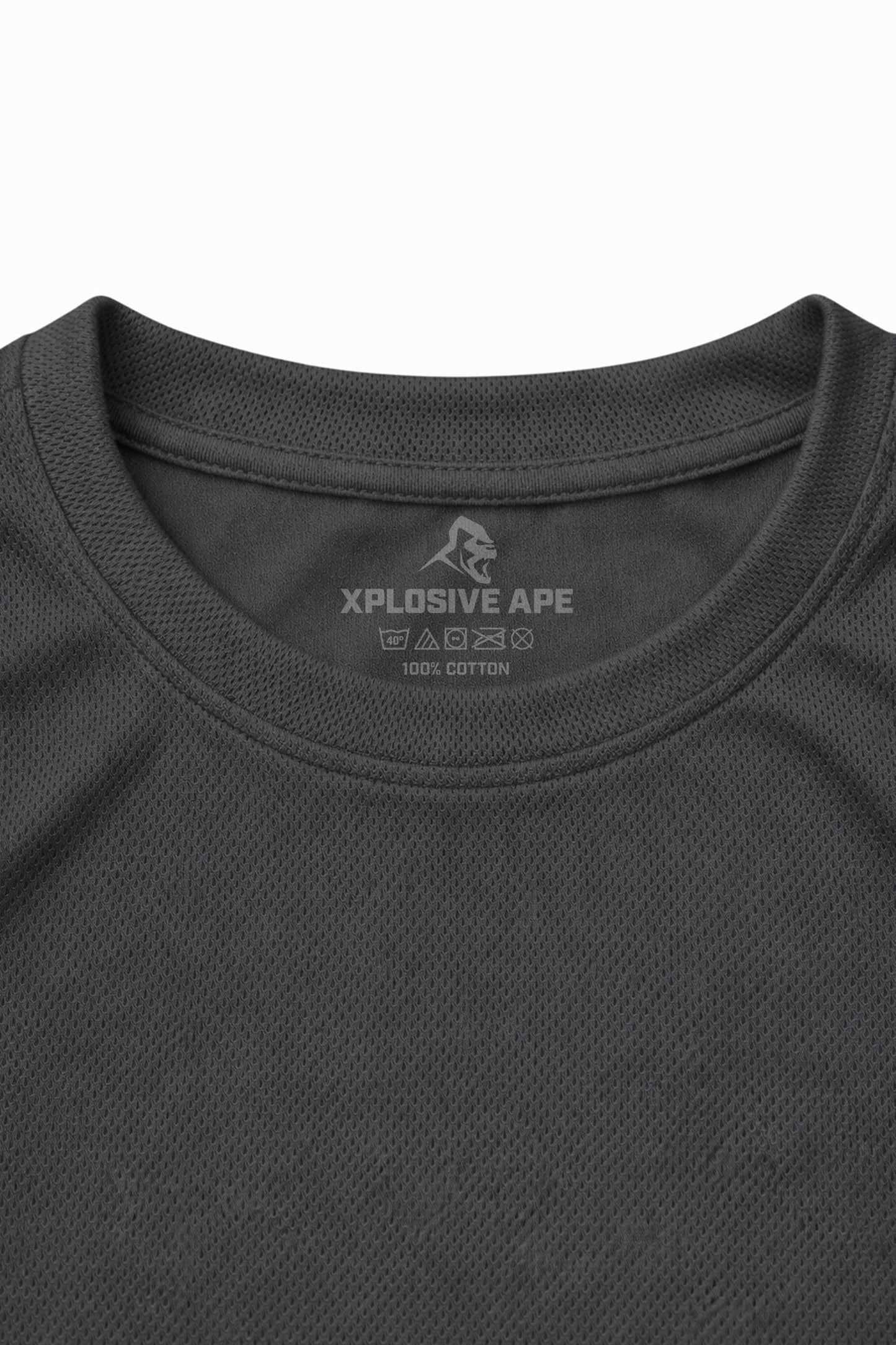 XAPE Classic Brush Script X Tech Tee - Charcoal