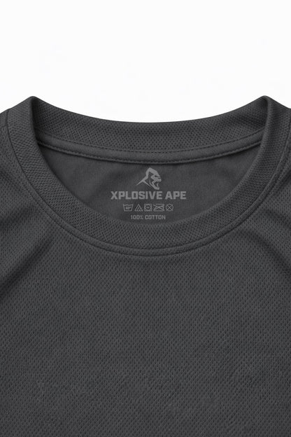 XAPE Classic Brush Script X Tech Tee - Charcoal