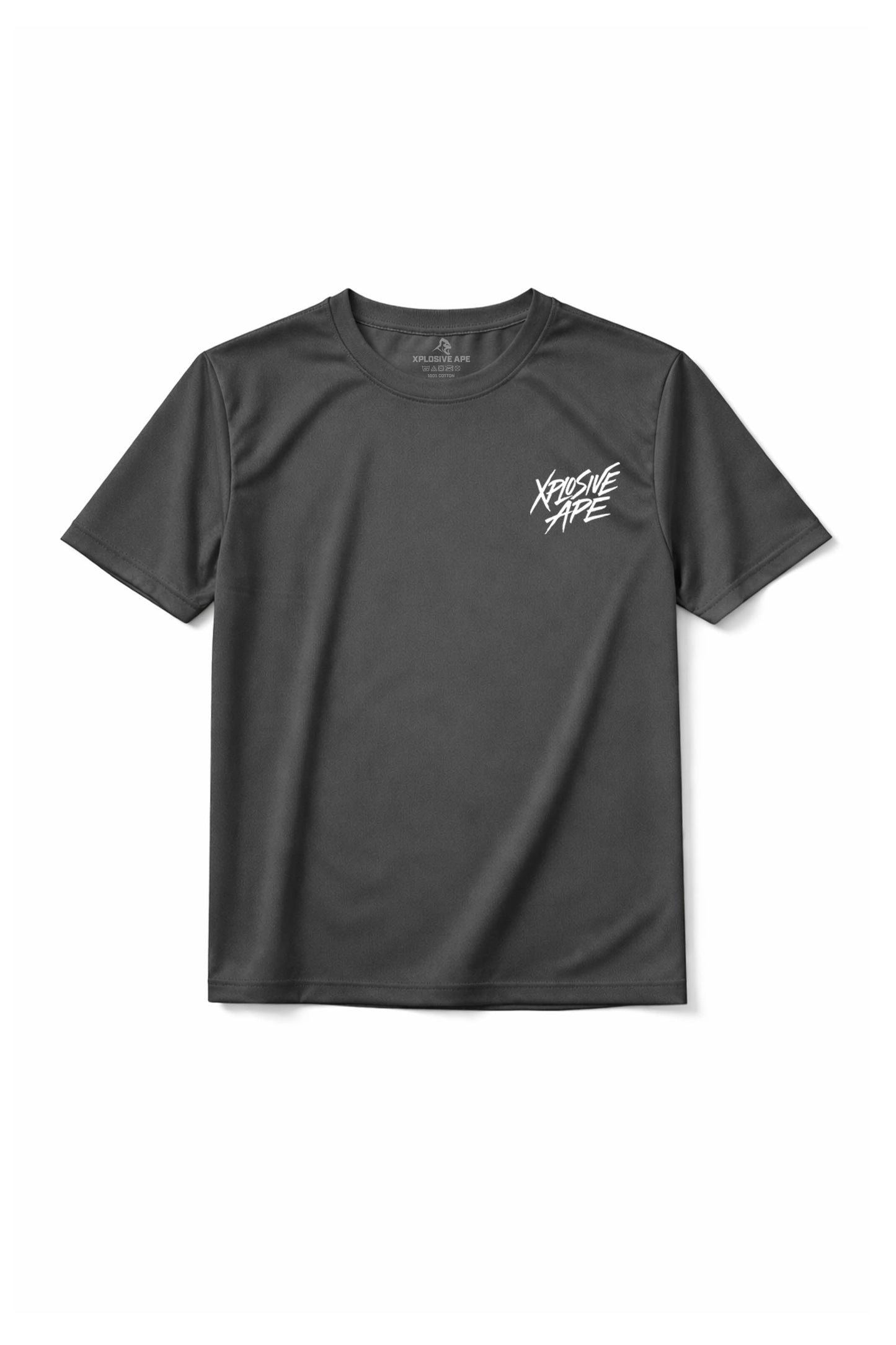 XAPE Classic Brush Script X Tech Tee - Charcoal