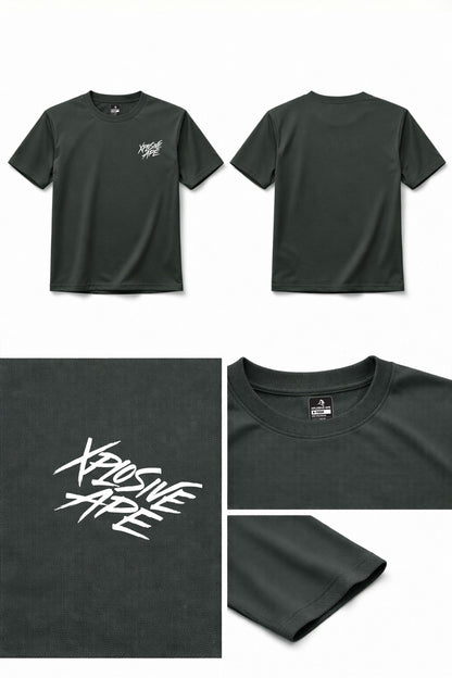 XAPE Classic Brush Script X Tech Tee - Forest Green