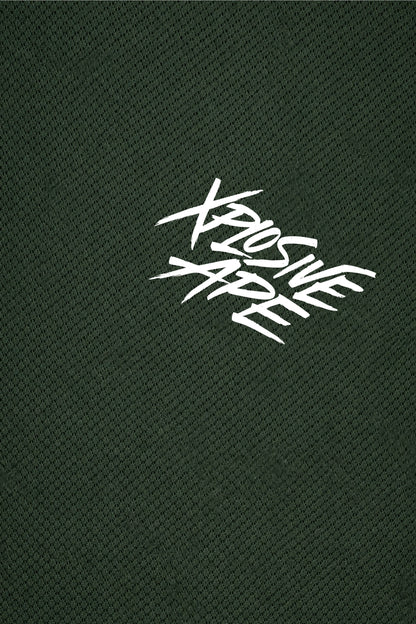 XAPE Classic Brush Script X Tech Tee - Forest Green