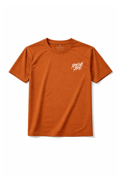 XAPE Classic Brush Script X Tech Tee - Orange