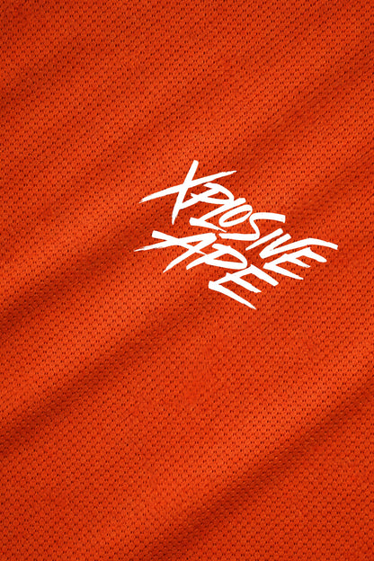 XAPE Classic Brush Script X Tech Tee - Orange