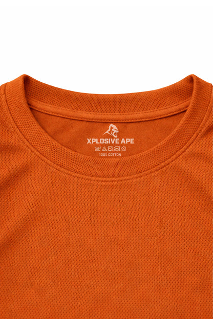 XAPE Classic Brush Script X Tech Tee - Orange