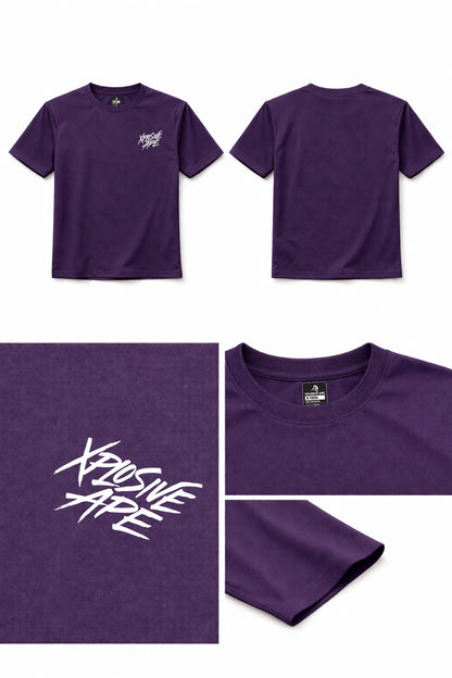 XAPE Classic Brush Script X Tech Tee - Purple