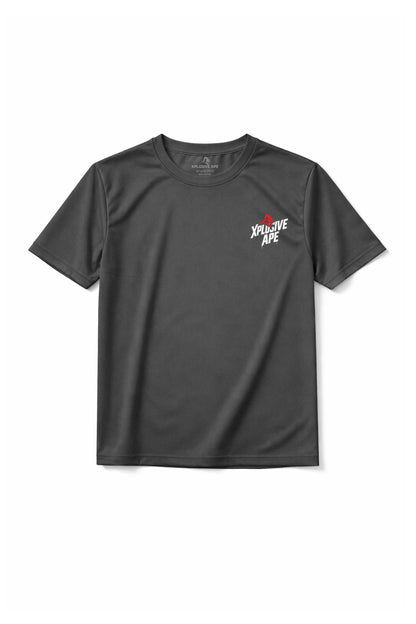 XAPE Classic Stencil Logo X Tech Tee - Charcoal