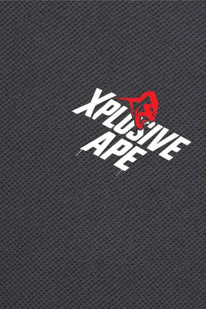 XAPE Classic Stencil Logo X Tech Tee - Charcoal