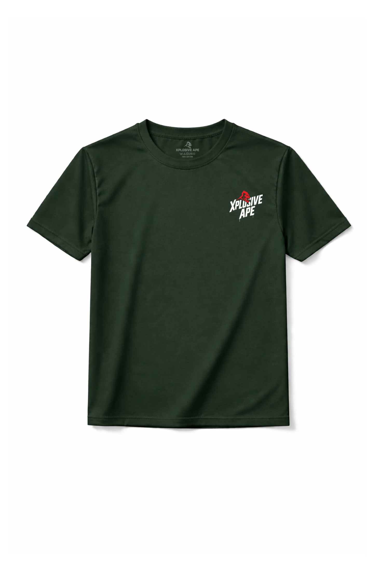 XAPE Classic Stencil Logo X Tech Tee - Forest Green