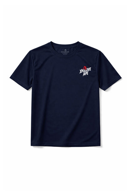 XAPE Classic Stencil Logo X Tech Tee - Navy