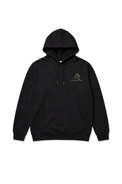 XAPE Essential Camo String Hoodie - Black